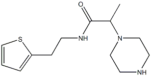 2-(piperazin-1-yl)-N-[2-(thiophen-2-yl)ethyl]propanamide 化学構造式