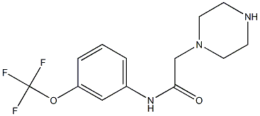 2-(piperazin-1-yl)-N-[3-(trifluoromethoxy)phenyl]acetamide Struktur