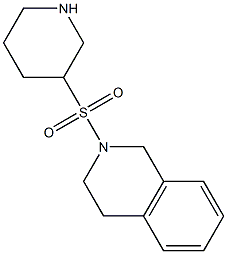 2-(piperidin-3-ylsulfonyl)-1,2,3,4-tetrahydroisoquinoline,,结构式