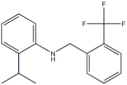 2-(propan-2-yl)-N-{[2-(trifluoromethyl)phenyl]methyl}aniline,,结构式