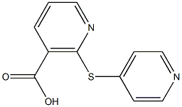 2-(pyridin-4-ylthio)nicotinic acid 化学構造式