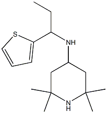 2,2,6,6-tetramethyl-N-[1-(thiophen-2-yl)propyl]piperidin-4-amine 化学構造式