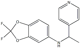 2,2-difluoro-N-[1-(pyridin-4-yl)ethyl]-2H-1,3-benzodioxol-5-amine Structure