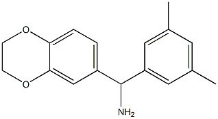 2,3-dihydro-1,4-benzodioxin-6-yl(3,5-dimethylphenyl)methanamine 化学構造式