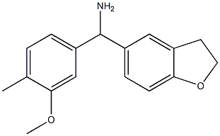 2,3-dihydro-1-benzofuran-5-yl(3-methoxy-4-methylphenyl)methanamine