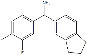 2,3-dihydro-1H-inden-5-yl(3-fluoro-4-methylphenyl)methanamine|
