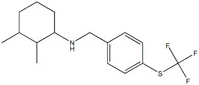 2,3-dimethyl-N-({4-[(trifluoromethyl)sulfanyl]phenyl}methyl)cyclohexan-1-amine 结构式