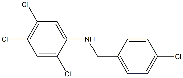 2,4,5-trichloro-N-[(4-chlorophenyl)methyl]aniline,,结构式