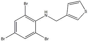2,4,6-tribromo-N-(thiophen-3-ylmethyl)aniline 化学構造式