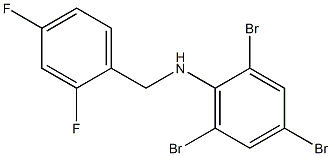 2,4,6-tribromo-N-[(2,4-difluorophenyl)methyl]aniline 化学構造式