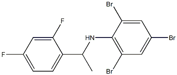 2,4,6-tribromo-N-[1-(2,4-difluorophenyl)ethyl]aniline Structure