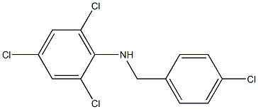 2,4,6-trichloro-N-[(4-chlorophenyl)methyl]aniline,,结构式