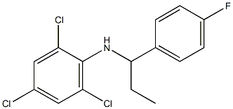2,4,6-trichloro-N-[1-(4-fluorophenyl)propyl]aniline 结构式