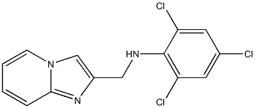 2,4,6-trichloro-N-{imidazo[1,2-a]pyridin-2-ylmethyl}aniline,,结构式