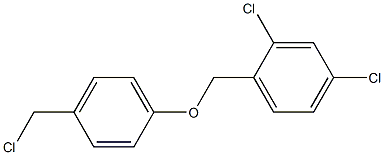 2,4-dichloro-1-[4-(chloromethyl)phenoxymethyl]benzene 化学構造式