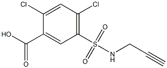 2,4-dichloro-5-(prop-2-yn-1-ylsulfamoyl)benzoic acid 化学構造式