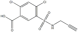 2,4-dichloro-5-(prop-2-yn-1-ylsulfamoyl)benzoic acid,,结构式