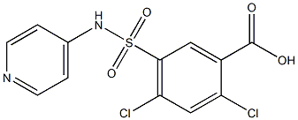 2,4-dichloro-5-(pyridin-4-ylsulfamoyl)benzoic acid Structure