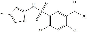 2,4-dichloro-5-[(4-methyl-1,3-thiazol-2-yl)sulfamoyl]benzoic acid