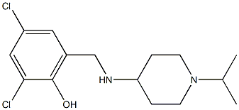 2,4-dichloro-6-({[1-(propan-2-yl)piperidin-4-yl]amino}methyl)phenol Structure