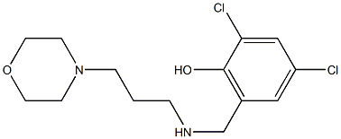 2,4-dichloro-6-({[3-(morpholin-4-yl)propyl]amino}methyl)phenol Structure