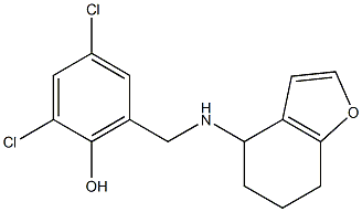 2,4-dichloro-6-[(4,5,6,7-tetrahydro-1-benzofuran-4-ylamino)methyl]phenol Struktur