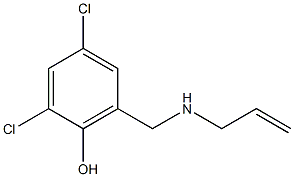 2,4-dichloro-6-[(prop-2-en-1-ylamino)methyl]phenol Struktur