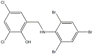 2,4-dichloro-6-{[(2,4,6-tribromophenyl)amino]methyl}phenol Structure