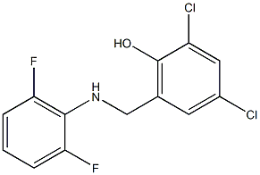 2,4-dichloro-6-{[(2,6-difluorophenyl)amino]methyl}phenol Structure