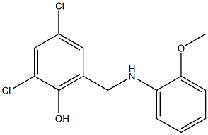 2,4-dichloro-6-{[(2-methoxyphenyl)amino]methyl}phenol Structure