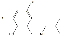 2,4-dichloro-6-{[(2-methylpropyl)amino]methyl}phenol Structure