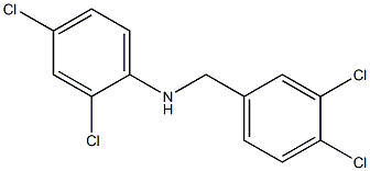 2,4-dichloro-N-[(3,4-dichlorophenyl)methyl]aniline,,结构式