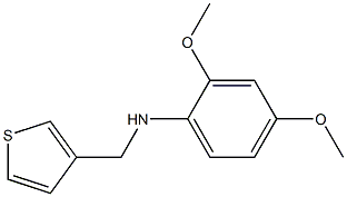 2,4-dimethoxy-N-(thiophen-3-ylmethyl)aniline,,结构式