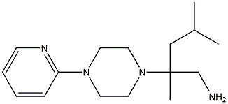 2,4-dimethyl-2-(4-pyridin-2-ylpiperazin-1-yl)pentan-1-amine 化学構造式