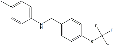 2,4-dimethyl-N-({4-[(trifluoromethyl)sulfanyl]phenyl}methyl)aniline 结构式