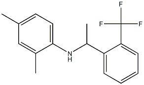 2,4-dimethyl-N-{1-[2-(trifluoromethyl)phenyl]ethyl}aniline 化学構造式