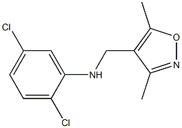 2,5-dichloro-N-[(3,5-dimethyl-1,2-oxazol-4-yl)methyl]aniline,,结构式