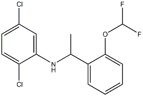 2,5-dichloro-N-{1-[2-(difluoromethoxy)phenyl]ethyl}aniline,,结构式