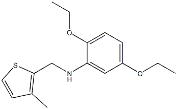 2,5-diethoxy-N-[(3-methylthiophen-2-yl)methyl]aniline 结构式