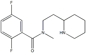 2,5-difluoro-N-methyl-N-[2-(piperidin-2-yl)ethyl]benzamide 结构式