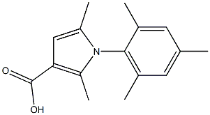 2,5-dimethyl-1-(2,4,6-trimethylphenyl)-1H-pyrrole-3-carboxylic acid Struktur