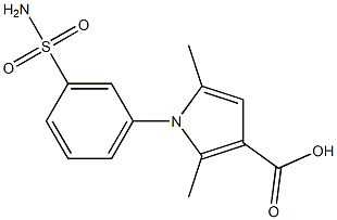 2,5-dimethyl-1-(3-sulfamoylphenyl)-1H-pyrrole-3-carboxylic acid Structure