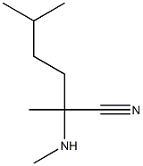 2,5-dimethyl-2-(methylamino)hexanenitrile 化学構造式