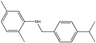 2,5-dimethyl-N-{[4-(propan-2-yl)phenyl]methyl}aniline,,结构式