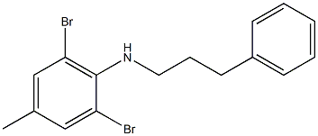 2,6-dibromo-4-methyl-N-(3-phenylpropyl)aniline 结构式
