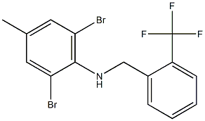 2,6-dibromo-4-methyl-N-{[2-(trifluoromethyl)phenyl]methyl}aniline Structure