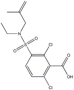 2,6-dichloro-3-[ethyl(2-methylprop-2-en-1-yl)sulfamoyl]benzoic acid Structure