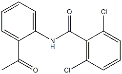 2,6-dichloro-N-(2-acetylphenyl)benzamide,,结构式