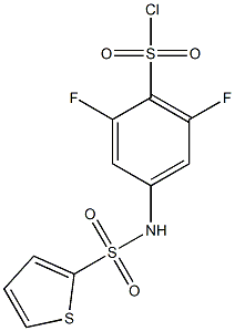 2,6-difluoro-4-[(thien-2-ylsulfonyl)amino]benzenesulfonyl chloride 化学構造式
