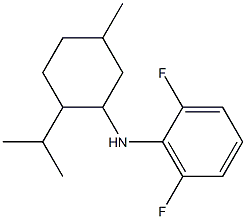 2,6-difluoro-N-[5-methyl-2-(propan-2-yl)cyclohexyl]aniline,,结构式